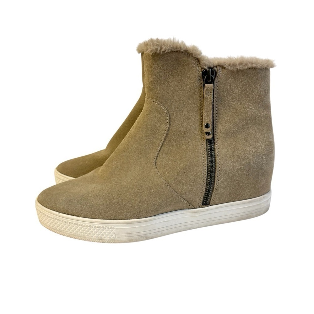 Caslon Suede Winter Boots Faux Fur Tan Water Resistant Averie Hidden Wedge‎ 9.5